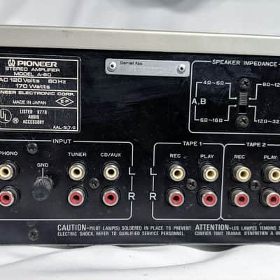 Pioneer A-60 Stereo Integrated Amplifier - Vintage 1983 - Made in Japan image 8