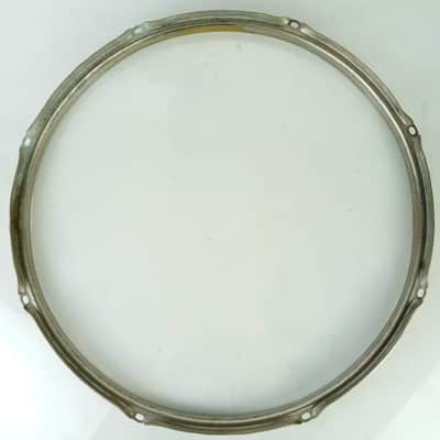 Ludwig 16"Nickel-BRASS Floor Tom Drum Batter Rim/Hoop 8Lug Triple-Flange NOB WFL image 6