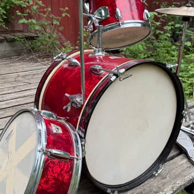 Majestic Semi Pro 1965 - Red Pearl 3-piece w/hardware imagen 7