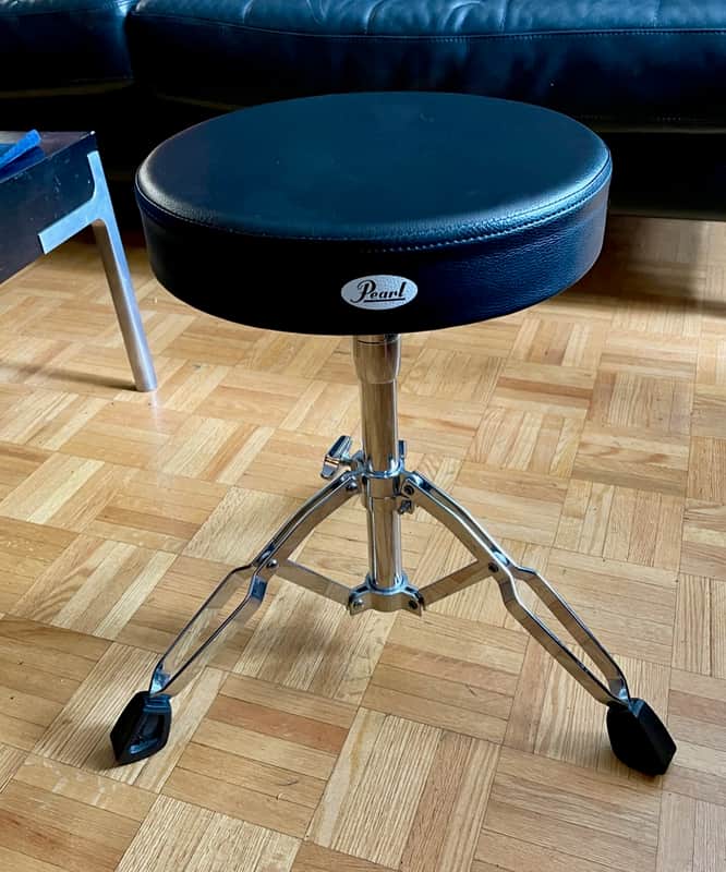 Pearl D790 Double Braced Round Drum Throne 2010s - Black / Chrome image 1
