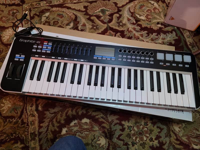 Samson Graphite 49 USB MIDI Keyboard Controller 2010s - Black/White image 1
