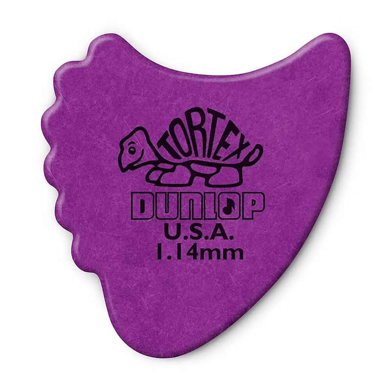Dunlop 414R114 Tortex Fin 1.14mm Guitar Picks (72-Pack) image 1