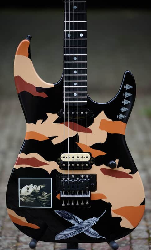 ESP Signature Series, George Lynch Desert Eagle -  Black w/ Desert Eagle Graphic image 1
