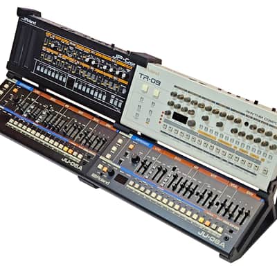 The Analog Source 2 Tier Quad Synth Stand Desktop Mounting Stand For Roland Boutique Series JP-08 JU-06 JU-06A JX-03 JX-08 Synthesizers - USA Made