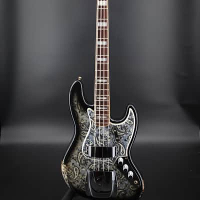 Fender Custom Shop Limited Edition Jazz Bass Relic 3A Rosewood Fingerboard 2024 - Black Paisley image 2
