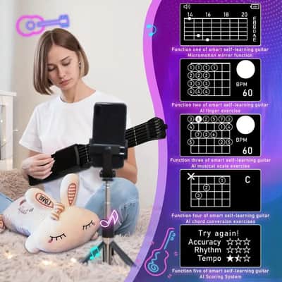 Portable Mini Pocket Guitar - MIDI Compact USB-Charging Smart Acoustic & Electric Guitar image 3