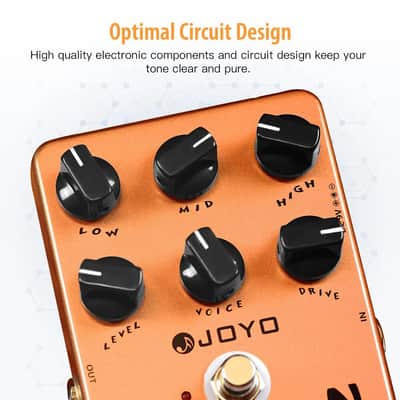 Joyo JF-14 Overdrive Guitar Pedal American Sound Amp Simulator True Bypass image 3