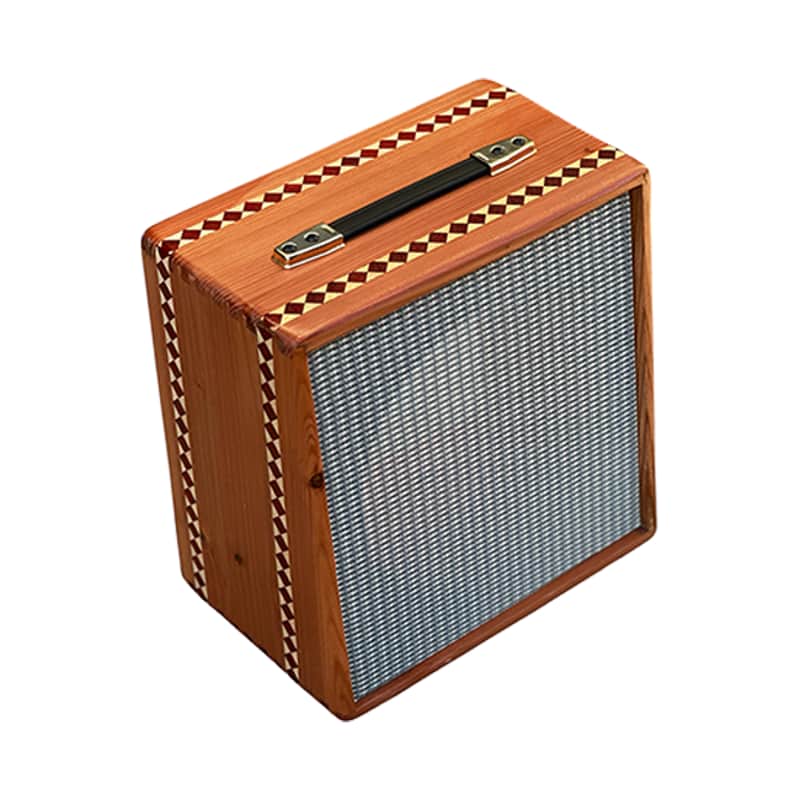 Ashen 112 Custom Guitar Speaker Cabinet Redwood Squared Inlays (empty) image 1