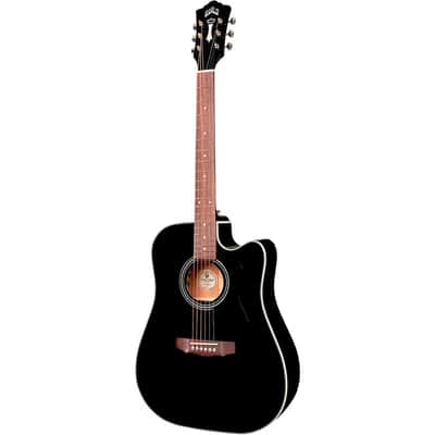 Guild D-140CE Westerly Collection Dreadnought Acoustic-Electric Guitar Regular Black image 3