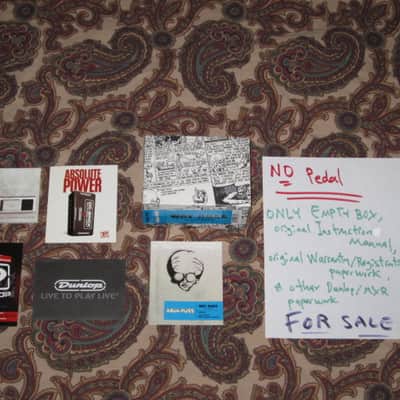 very lightly handled (mostly very clean) genuine Way Huge EMPTY BOX, original Instruction Manual & Warranty / Registration paperwork  for Way Huge Aqua-Puss Analog Delay MkII (WHE-701) (NO pedal) + orig small MXR/Dunlop catalog booklet & other pw (2010s) image 4