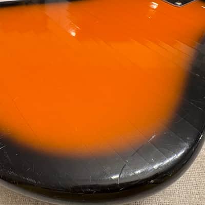 1960’s D’Scala Deluxe Electric Guitar Orange & Black Made in Italy Rare Bizarre + Case image 18