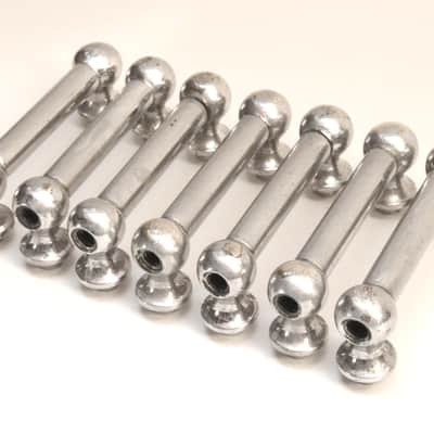 (7) Original Ludwig Nickel Plated Tube Lugs for Wood Shell Snare Drum, Set of Seven, 2  7/16" Length, Mounting Hardware / 1920s-30s image 7