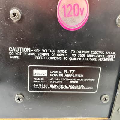 Sansui B-77 Stereo Power Amplifier image 10