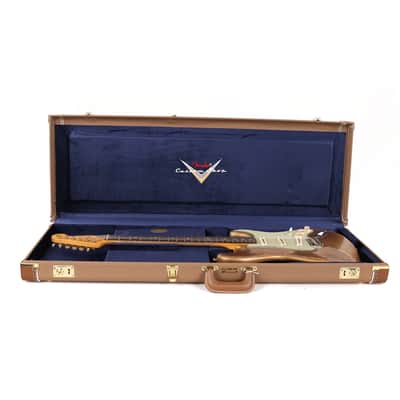 Fender Custom Shop 1963 Stratocaster Ultimate Relic Faded Shoreline Gold over Silver Masterbuilt Andy Hicks image 16