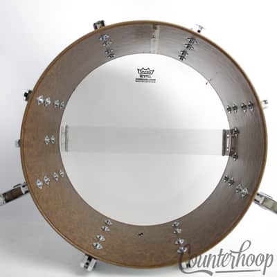 Remo 14x8"Quadura Snare Drum Quick Release Lugs+Acousticon Hoops Chrome Wrap 80s image 9