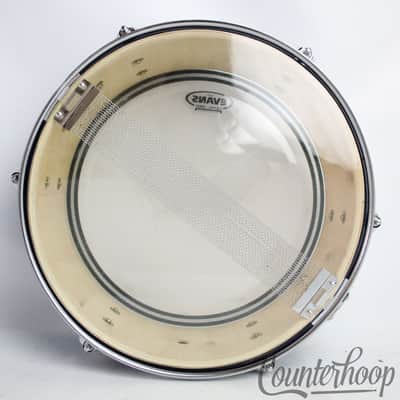 *Pearl 14x5.5"Snare Drum Blue Sparkle 6ply Mahogany Shell Vintage 60s Made Japan image 7