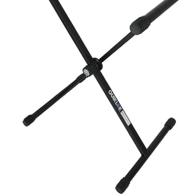 Quik Lok T-10BK Single-Braced Adjustable X-Stand Keyboard Stand in Black image 3