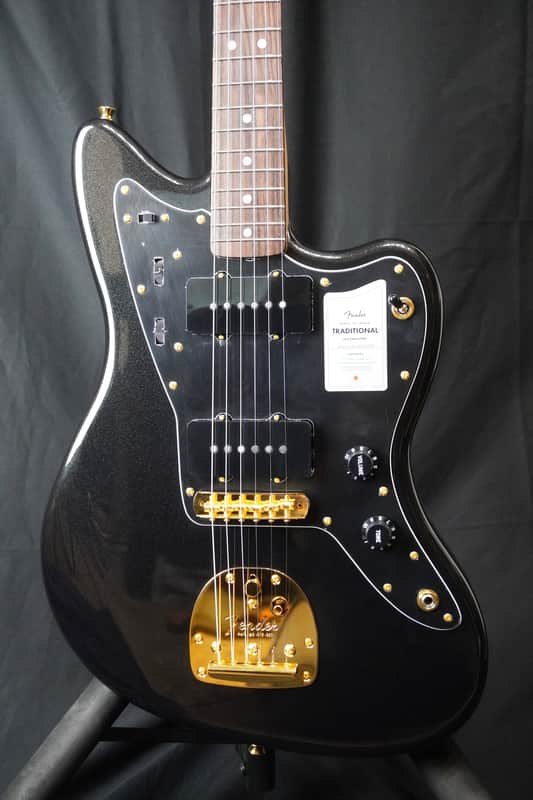 *NEW* 2025 Fender Made in Japan Traditional Collection '60s Jazzmaster – Black Pearl / Gold, Matching Headstock MIJ image 1
