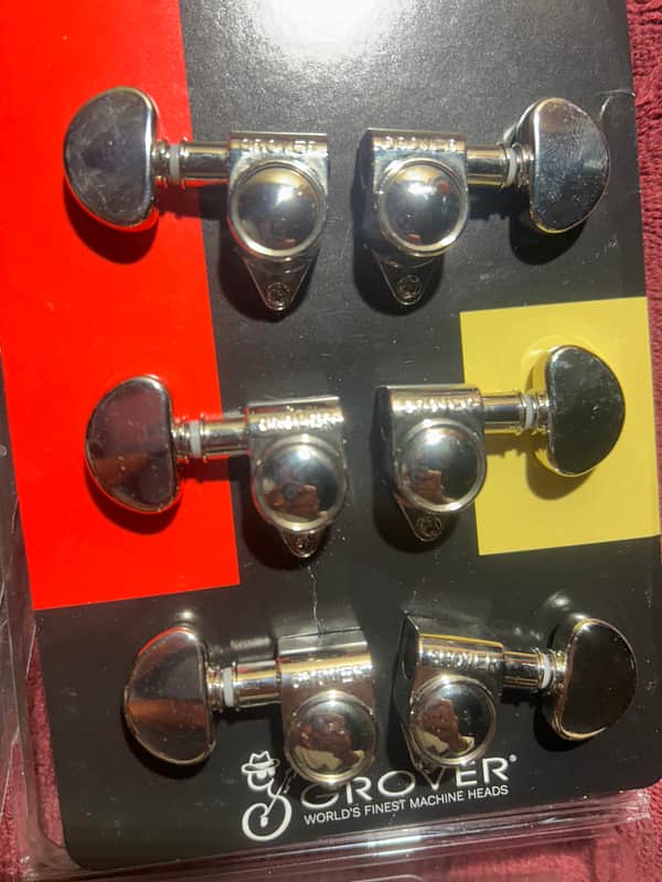 Grover 102 series Rotomatic Tuners - 3+3 chrome 2020s - Chrome image 1