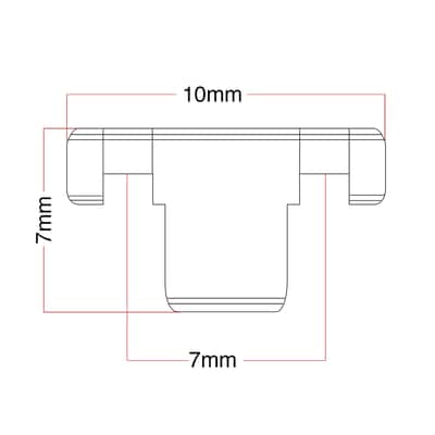 Telecaster Style Vintage 7mm Round String Tree Retainers (1pair) - Chrome image 2