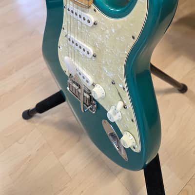 Fender 40th Anniversary American Standard Stratocaster 1993-1994 RARE Custom Color Limited Special Edition FSR CARIBBEAN MIST Time Capsule CASE QUEEN Aqua Marine Ocean Blue Green Turqoise USA Strat Vintage 90s Guitar image 15