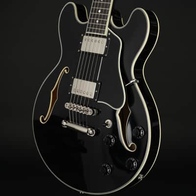 Eastman T484-BK 14" Thinline, Seymour Duncan Pickups in Black #P2401908 image 2