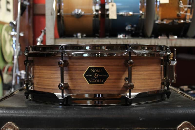 Noble and Cooley 4.75x14 Walnut Ply Snare Drum with Black Chrome Hardware image 1