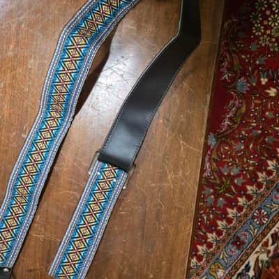 Ace  Guitar Strap Blue Hippie Vintage  1960s image 9