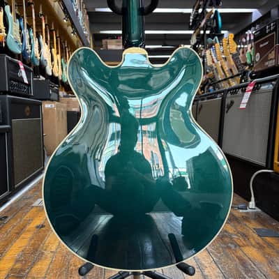 Gretsch Japan Broadkaster LX Center Block Electric Guitar with String-Thru Bigsby Cadillac Green w/Hard Case image 3