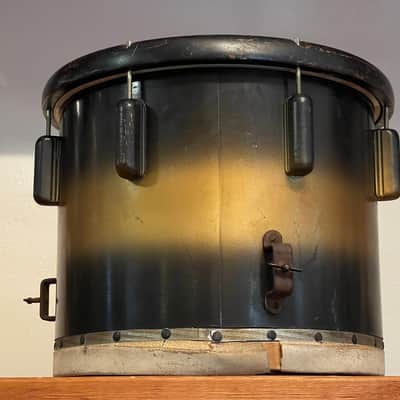 1942 Ludwig & Ludwig Victory 14" Black & Duco Tunable Floor Tom 12x14 image 7