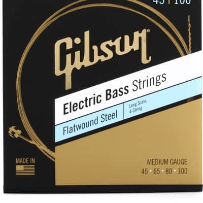 Gibson Accessories SBG-FWLS12 Flatwound Electric Bass Guitar Strings - .045-.100 Medium Long Scale image 2