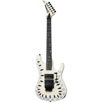 Kramer NightSwan Guitar in Vintage White with Aztec Marble Graphic image 2