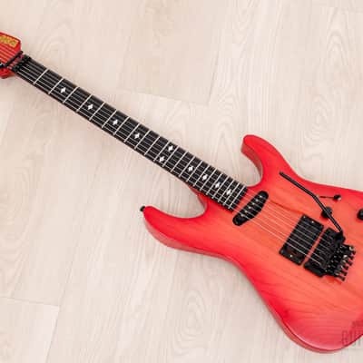 1980s ESP Custom Shop Vintage Superstrat “T. Shibahara” Pink Sunburst w/ Floyd Rose, Dimarzio & Case image 12