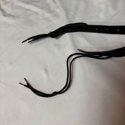 LM Fleece Sheepskin Black Leather BANJO Strap NEW - 2.5" wide image 9