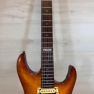 ESP LTD H-101FM Amber Sunburst Flame Maple Electric Guitar 2009 image 3
