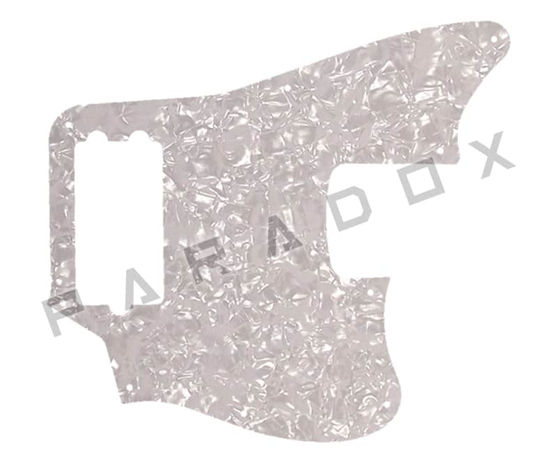 Custom Pickguard For 2021 - 2024 Made in China Squier Affinity Series Jaguar Bass H - White Pearl/White/Black/White .090" image 1