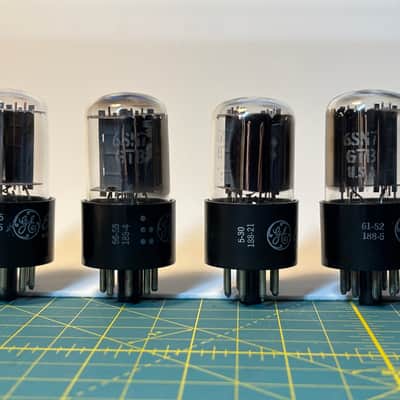 Matched Quad GE General Electric 6SN7GTB Tubes - Test Excellent - Set 5 image 1