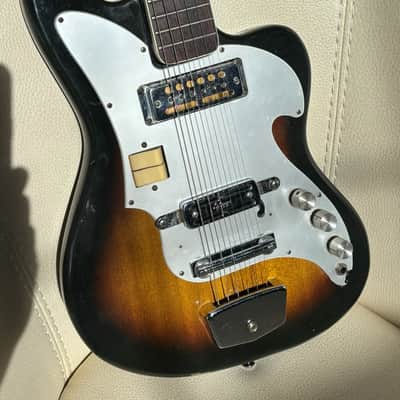 1960s Teisco Audition 2 MIJ Vintage Guitar w/ Gold Foil & Vintage DeArmond Pickup image 2
