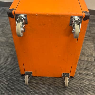 UK Orange OBC410 4x10 bass cabinet cab w/ casters image 3