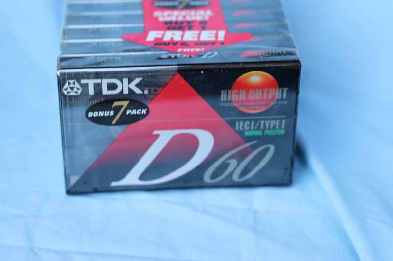 TDK d60 high output type I cassette 7 pack image 1