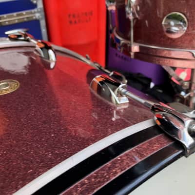 Quiet Riot - Frankie Banali's 1970s Gretsch Burgundy Sparkle "Bonham" 14/16/18/26 AUTHENTICATED image 3