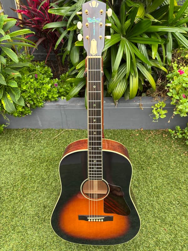 Recording King RAJ-122-SN Custom All Solid 12-Fret Slope Shoulder Dreadnought 2010s - Gloss Sunburst