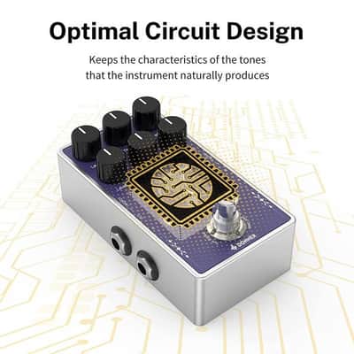 Tape Delay Guitar Effect Pedal, White Tape Stereo Tape Delay Transparent Boost True Bypass image 5