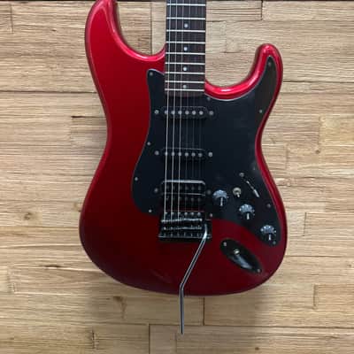 Series 10 by Bently  HSS Super Strat Guitar- 1980's -Candy Apple Red - 7lbs 8oz w/gig bag image 4