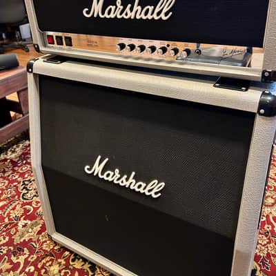 Marshall Silver Jubilee 2555X Reissue 2-Channel 100-Watt Guitar Amp HEAD & MATCHING 4X12 CAB 2015 - Present - Silver image 4