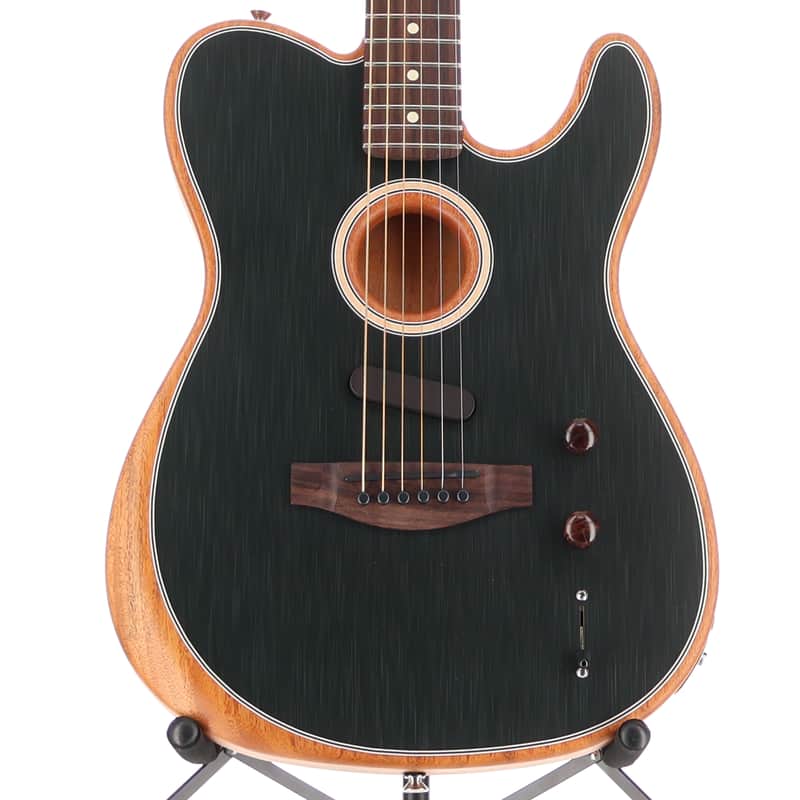 Fender Certified Pre-Owned Acoustasonic Player Telecaster, Rosewood Fingerboard, Brushed Black (S10) (02095) image 1