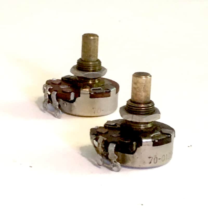 2 Vintage 1965 CTS Solid Brass Shaft 1 Meg Pots Guitar Jaguar Fender Jazzmaster image 1