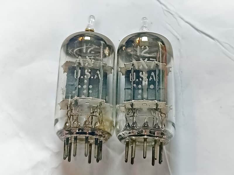 2 X 60s GE 12AX7 ECC83 electron tube image 1