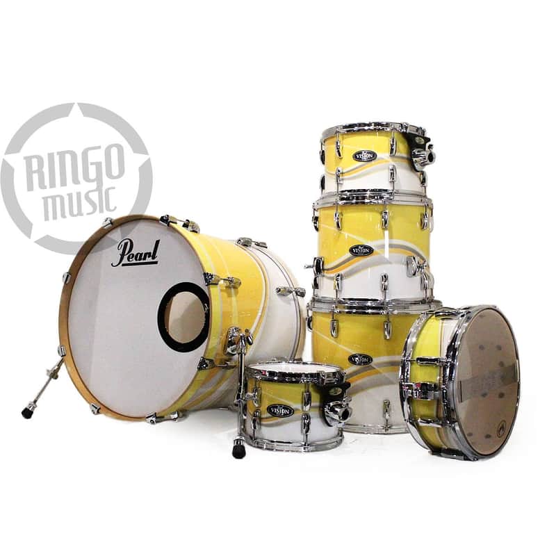 Pearl Vision VBA Birch Limited Edition Snow Flava 22" 10" 12" 14" 16" 14"sd 6pcs VBA826EX image 1