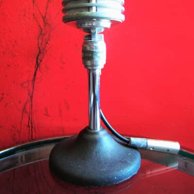 Vintage RARE 1940's Turner 34X modified dynamic microphone Satin Chrome with cable # 2 image 3